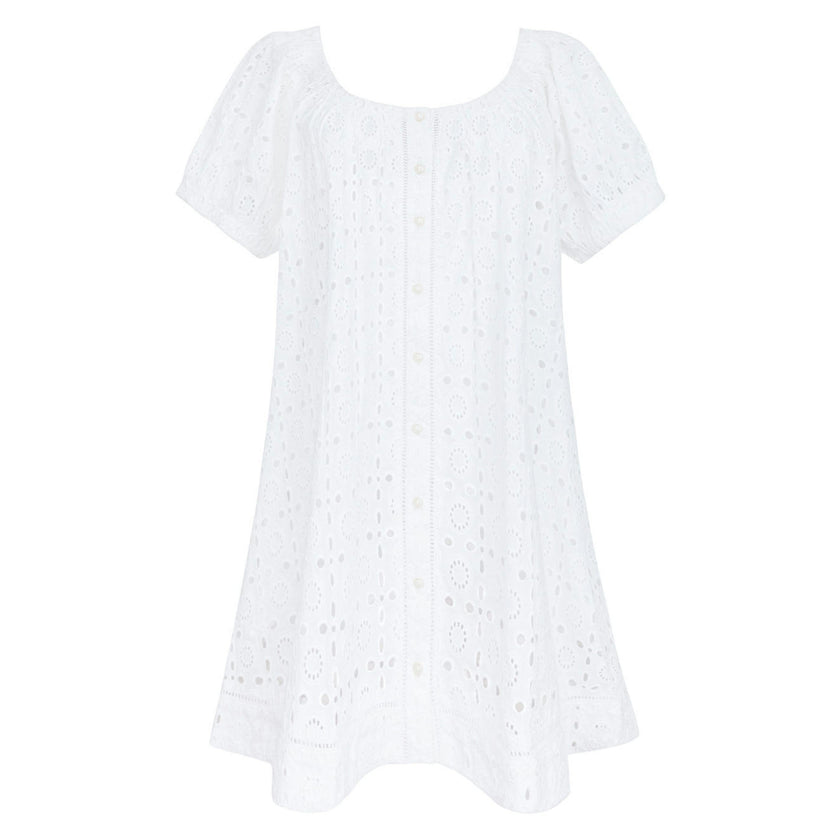 women's white eyelet coverup