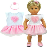 15" Doll Heart Tank Dress w/ Tulle Skirt