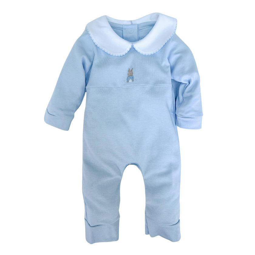 Pima Romper Bunny Blue