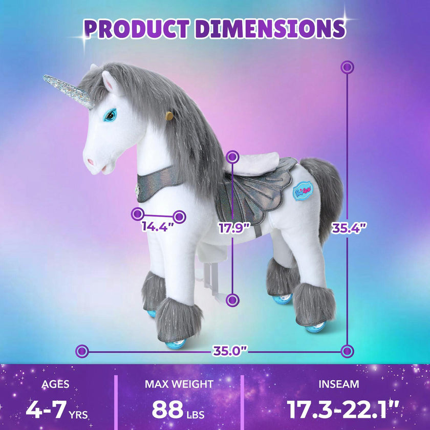 Model Y® Unicorn Ride-On Toy Age 3–4 – Grey