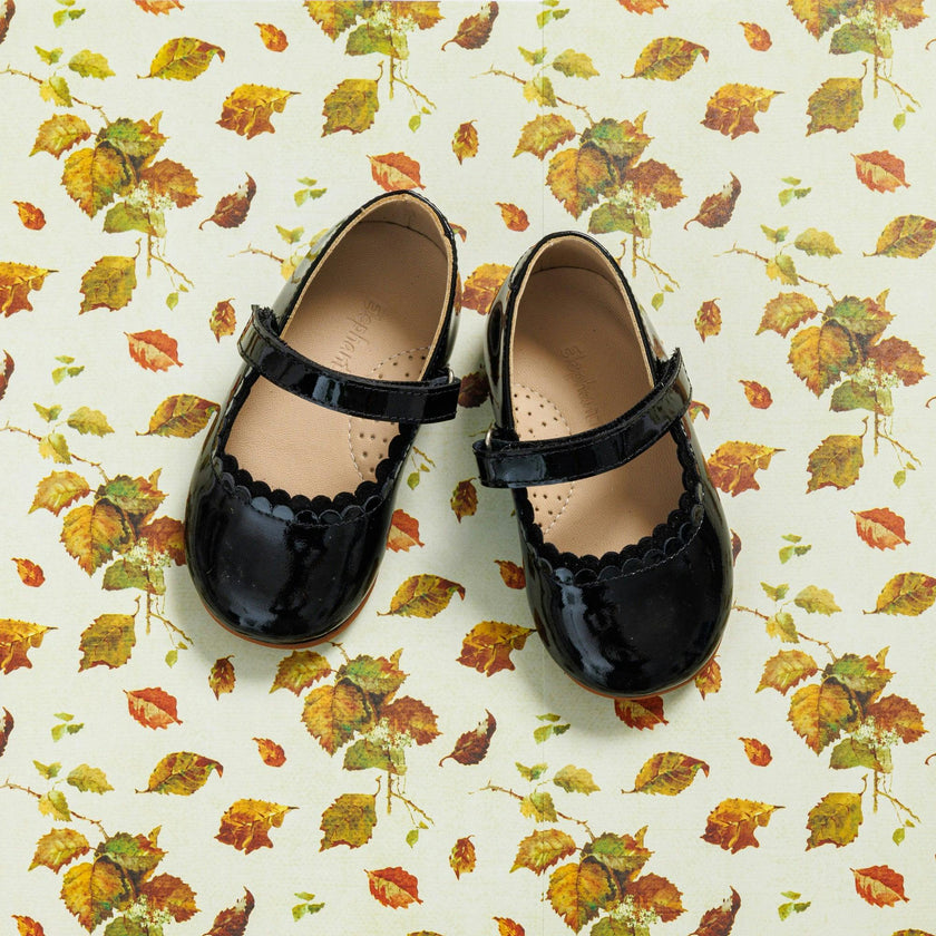 Toddler Aria Ballet Flat | Black Patent Leather