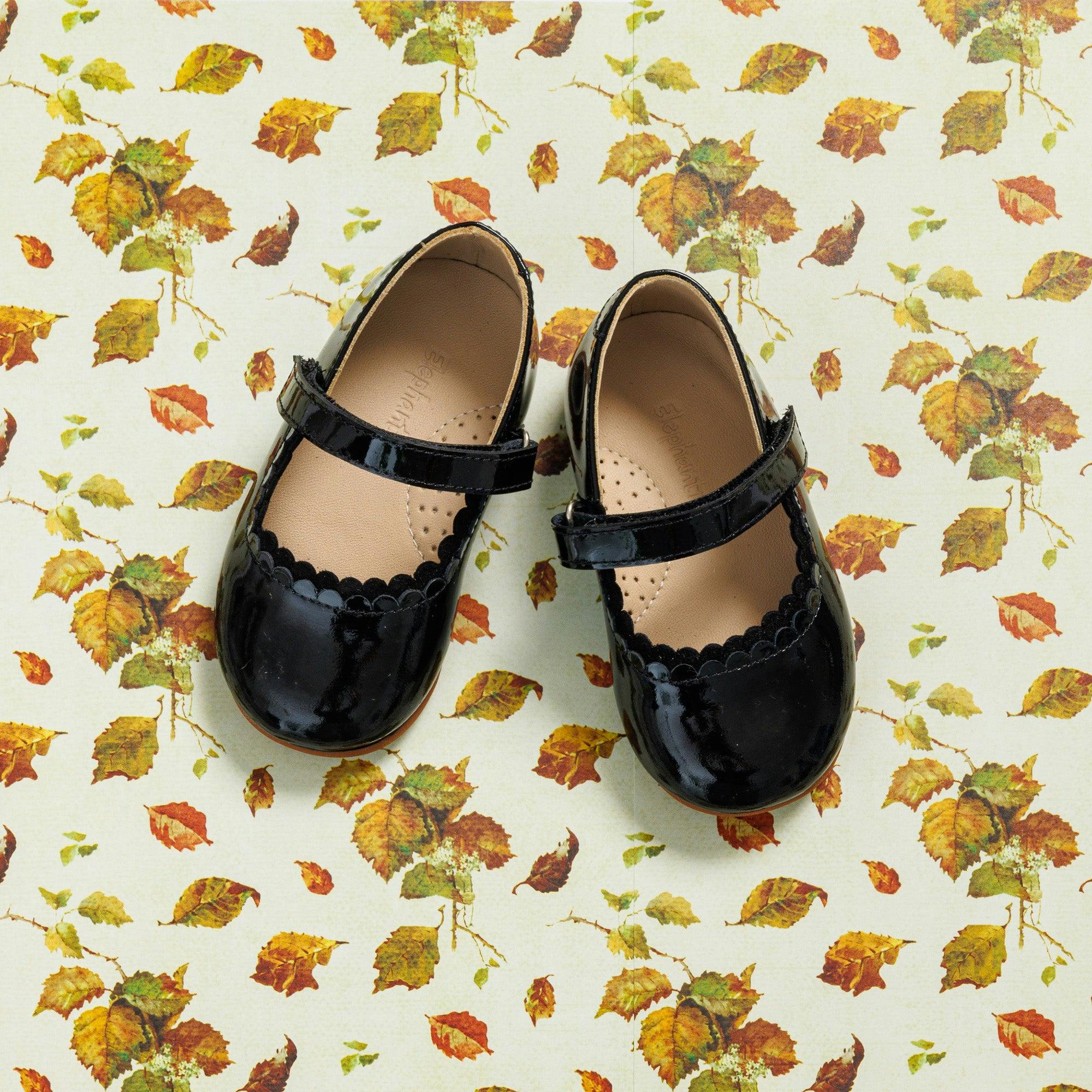 Toddler Aria Ballet Flat | Black Patent Leather