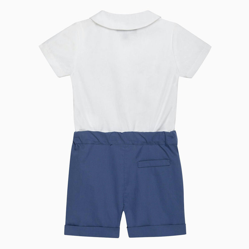 The Rupert Smocked Set in French Navy
