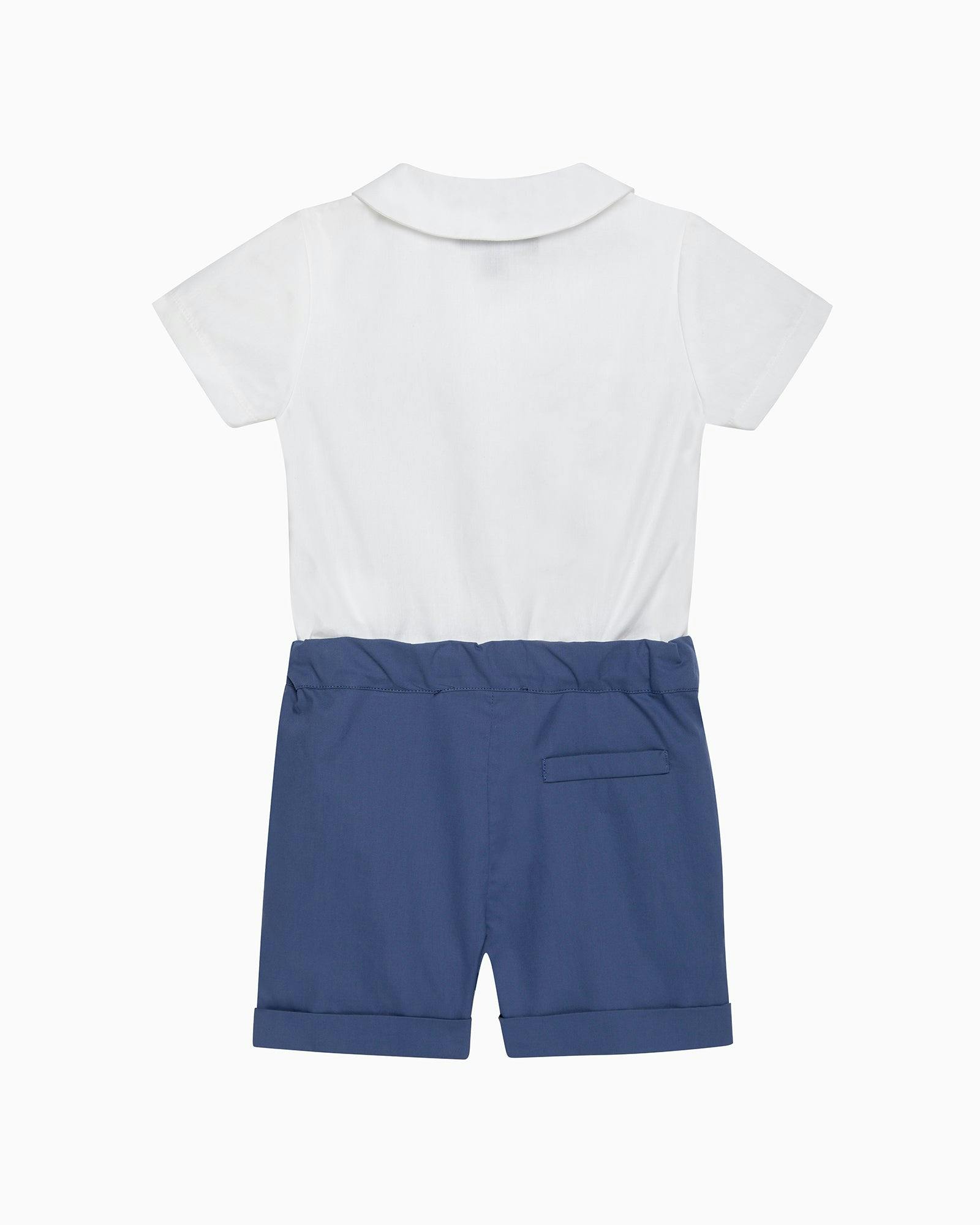 The Rupert Smocked Set in French Navy