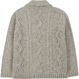 Shawl Collar Cable Knit Button-Down Cardigan