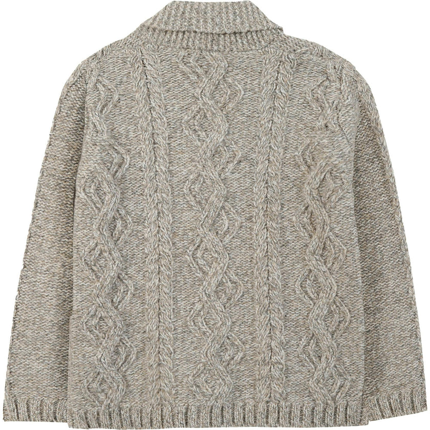Shawl Collar Cableknit Cardigan