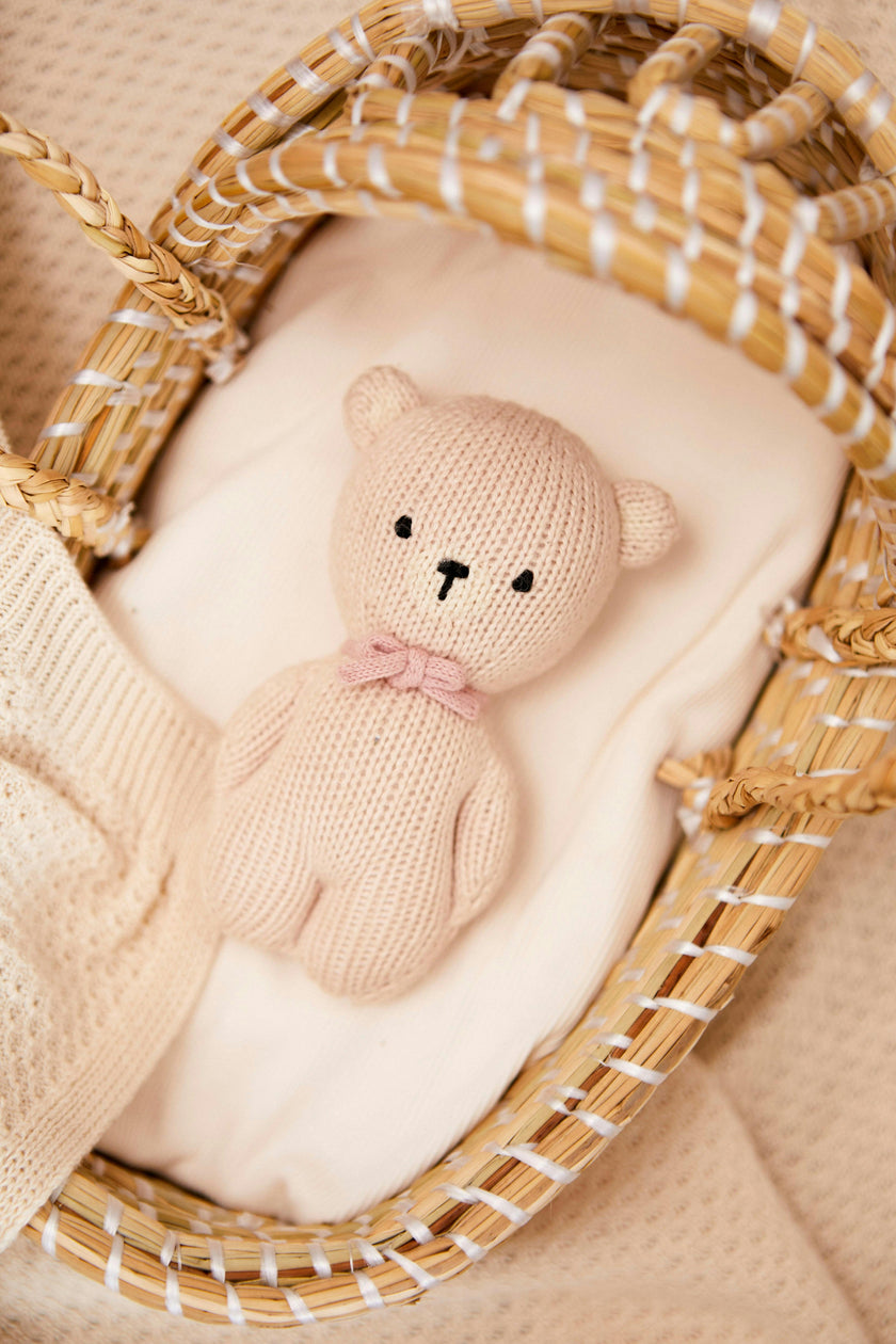 Bear Rattle Light pink & dusty rose