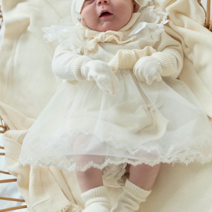 Organic Cotton Baby Dress Gift Set – 5 Pieces