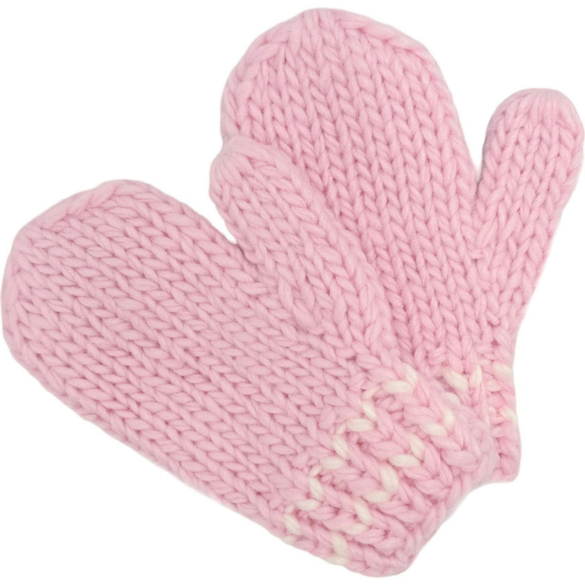 Knit Mittens - Pink