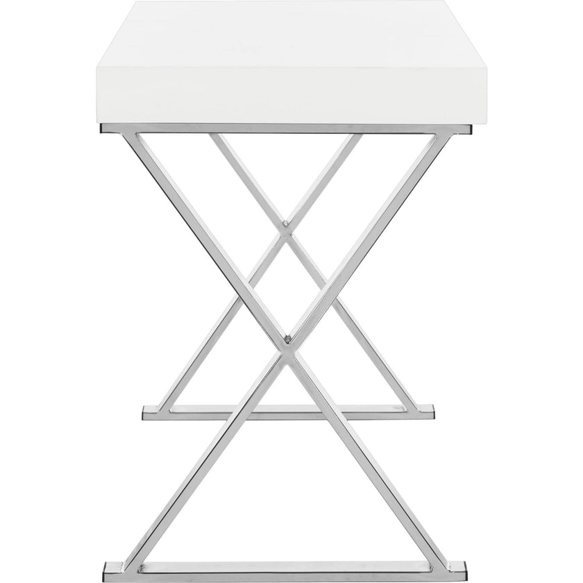Paley Lacquer & Chrome Desk
