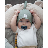 Cotton Top Knot Beanie