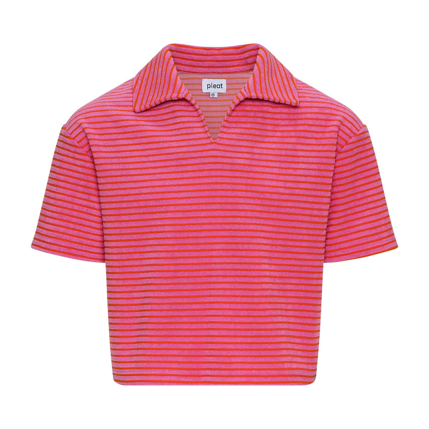 Pierce Top Pink/Orange French Terry