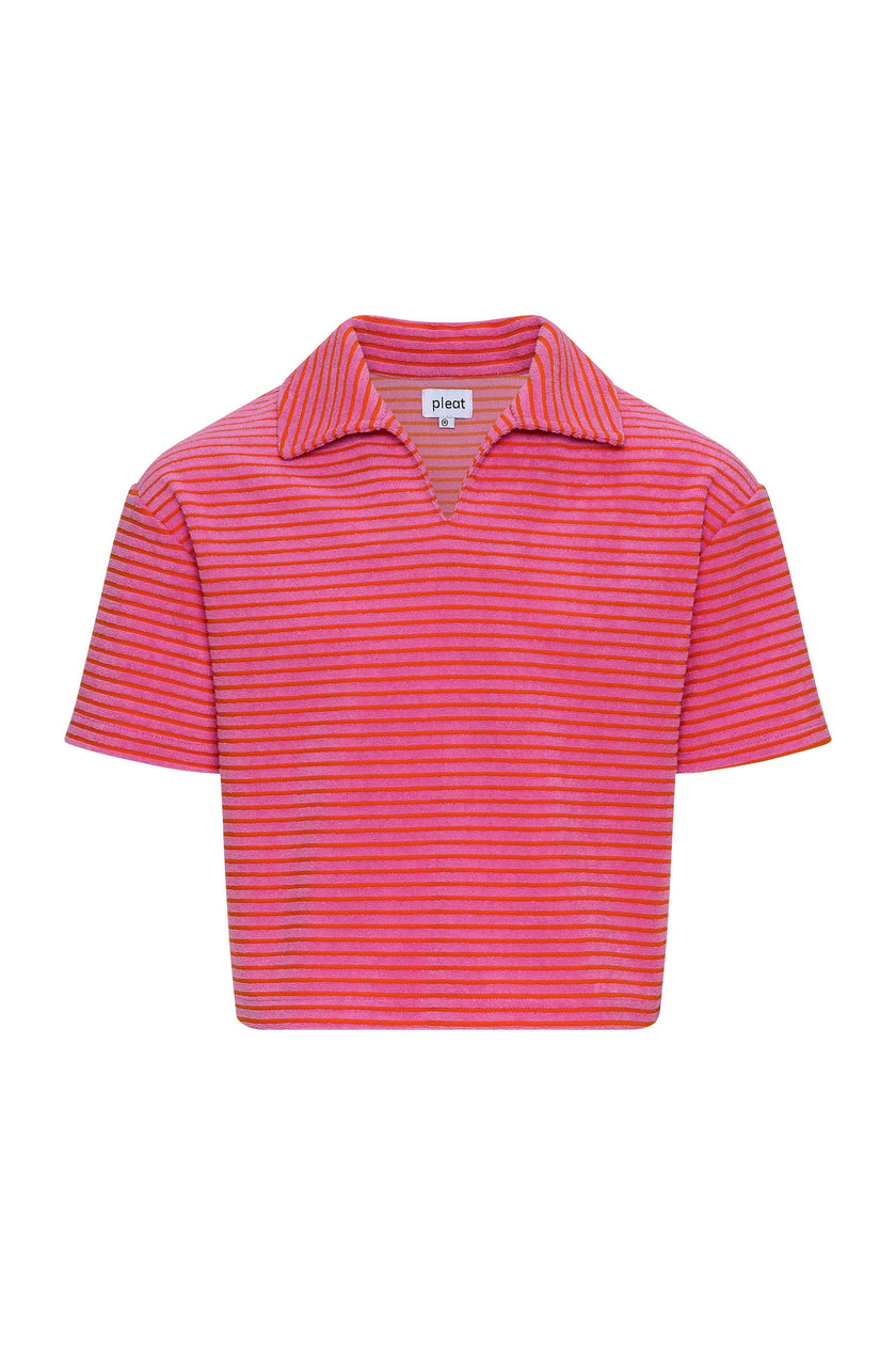 Pierce Top Pink/Orange French Terry