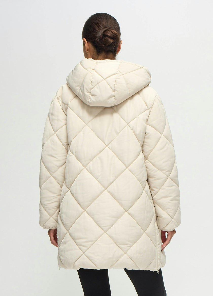 Quilted Longline Maternity and Postpartum Puffer Jacket