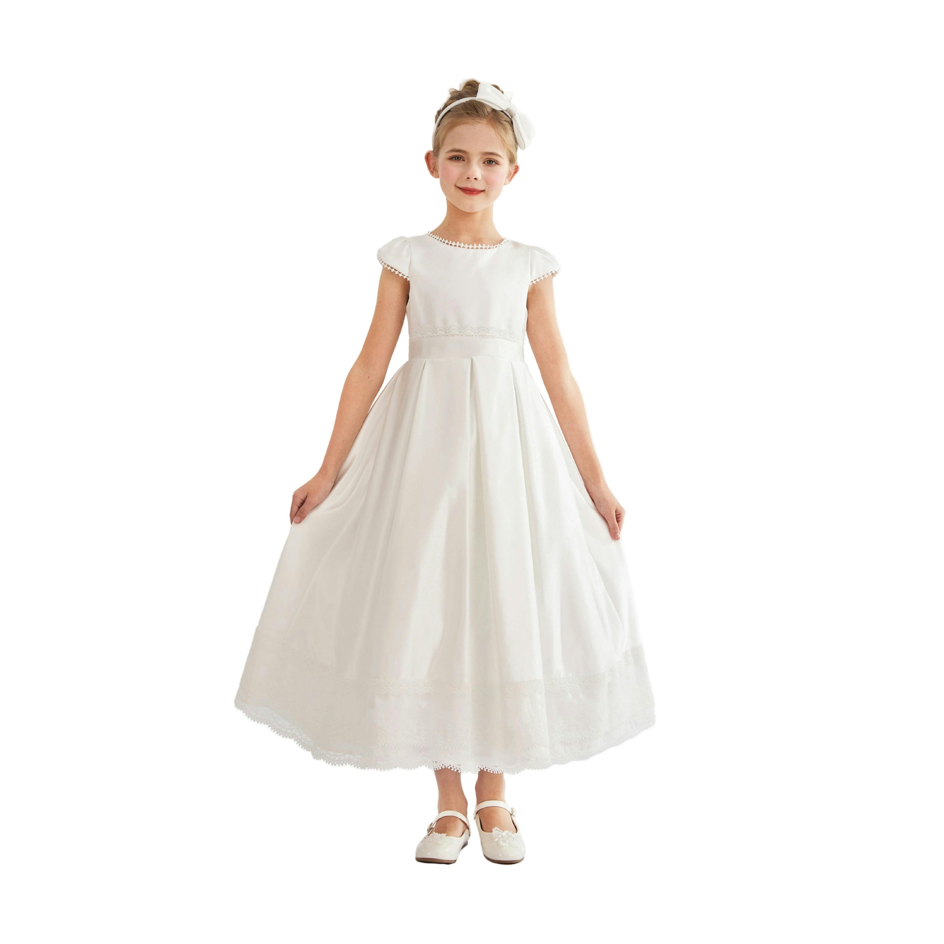 White Pearl-Trim Havenelle Dress