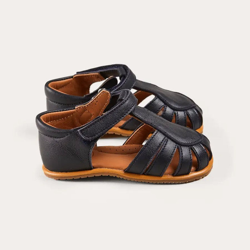Leather Fishermans Sandals in Navy (21-27EU)
