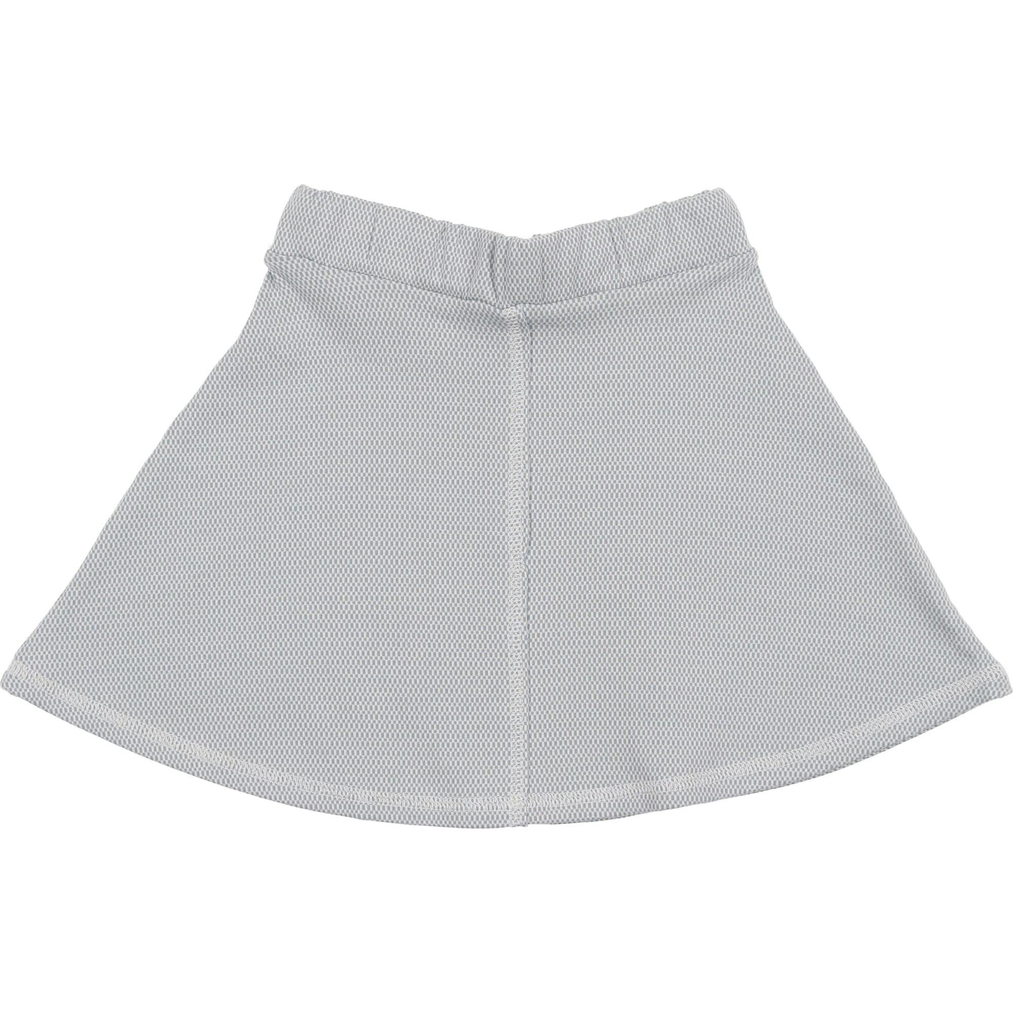 Micro-Grid Patterned Short Skirt