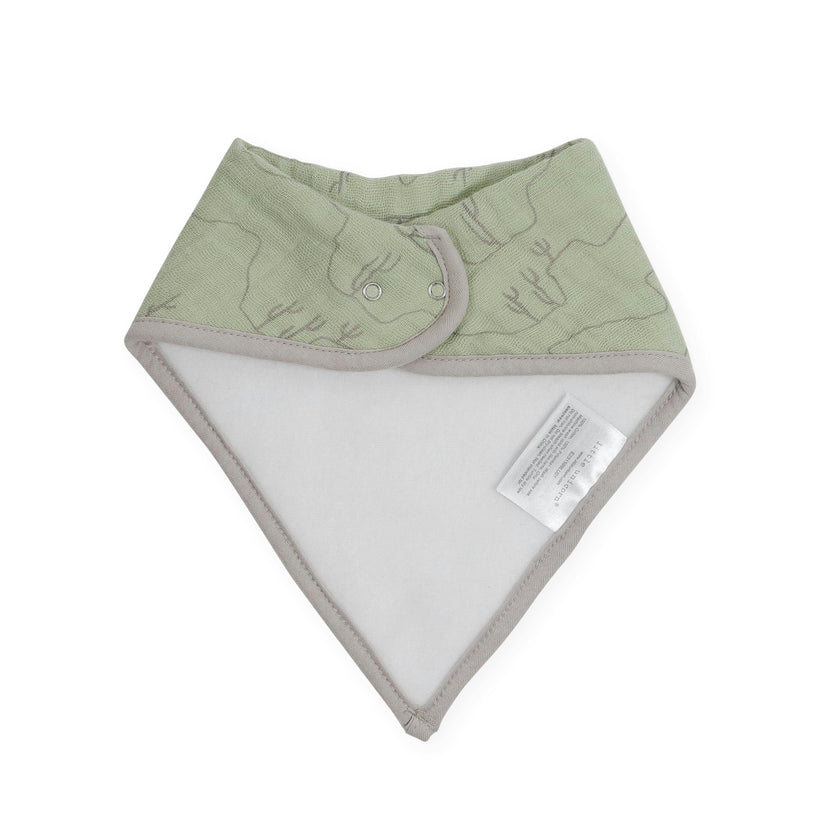 Cotton Muslin + Fleece Bandana Bib 4 Pack - Adobe Checker