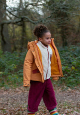 Gold Recycled Waterproof 3 in 1 Coat, Gold