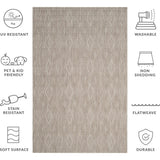 Courtyard August Indoor/Outdoor Rug, Beige