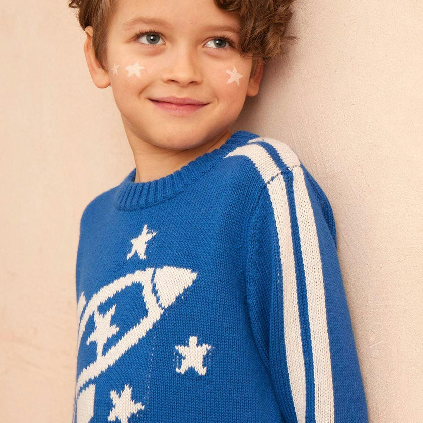 Striped Rocket Jumper – Cobalt