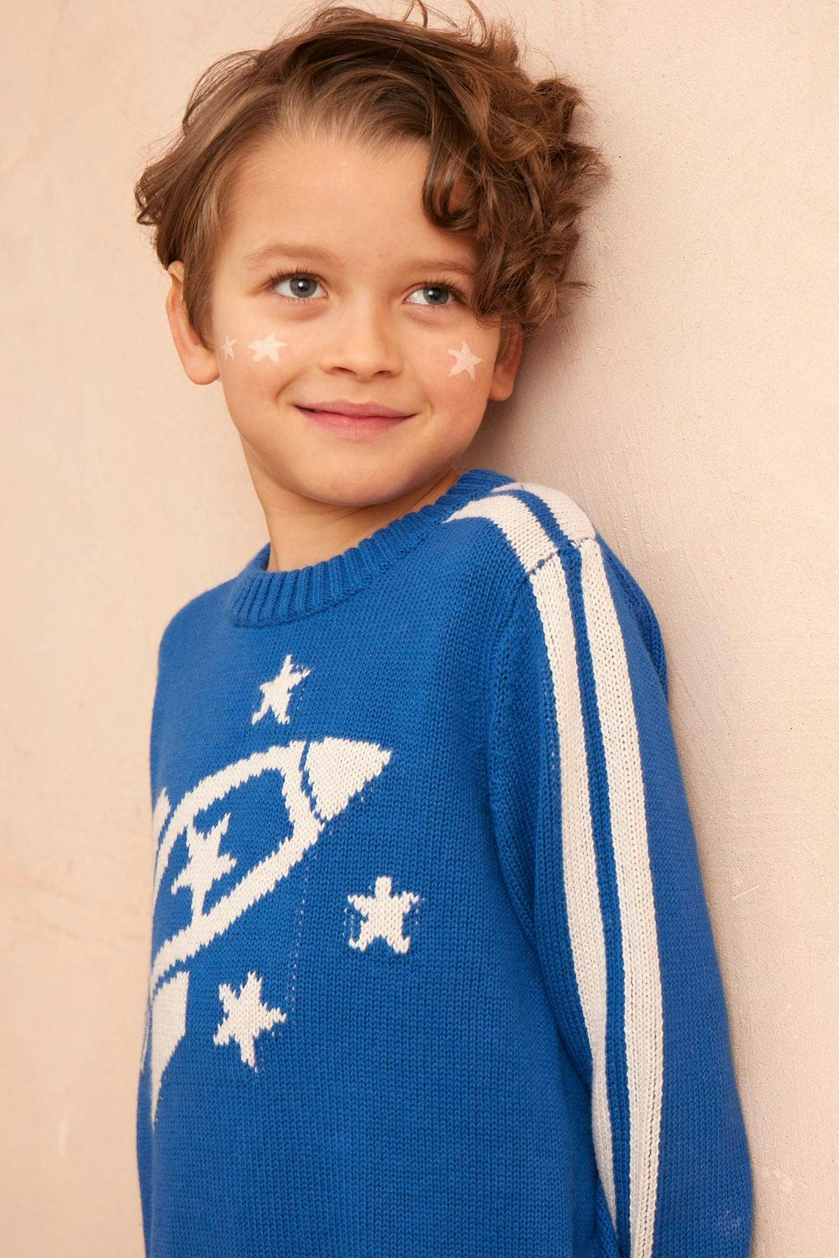 Striped Rocket Jumper – Cobalt