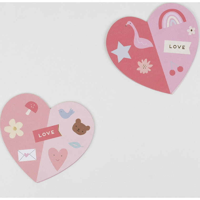 Heart Concertina Valentine Cards