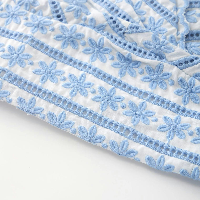 Odessa Frill Embroidered Top