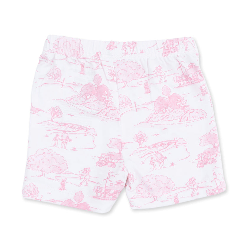 Golf Toile Pink - Loungewear Short Set