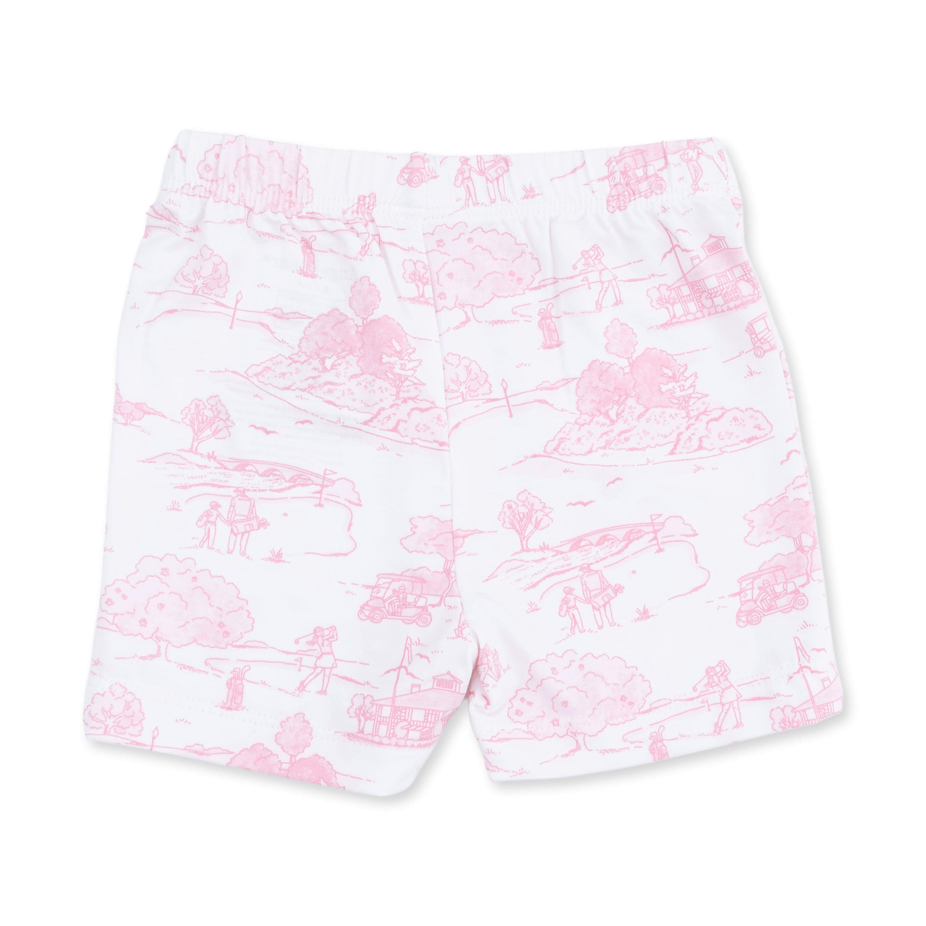 Golf Toile Pink - Loungewear Short Set