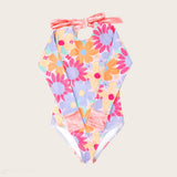 Playa Del Rey Floral One Piece Long Sleeve