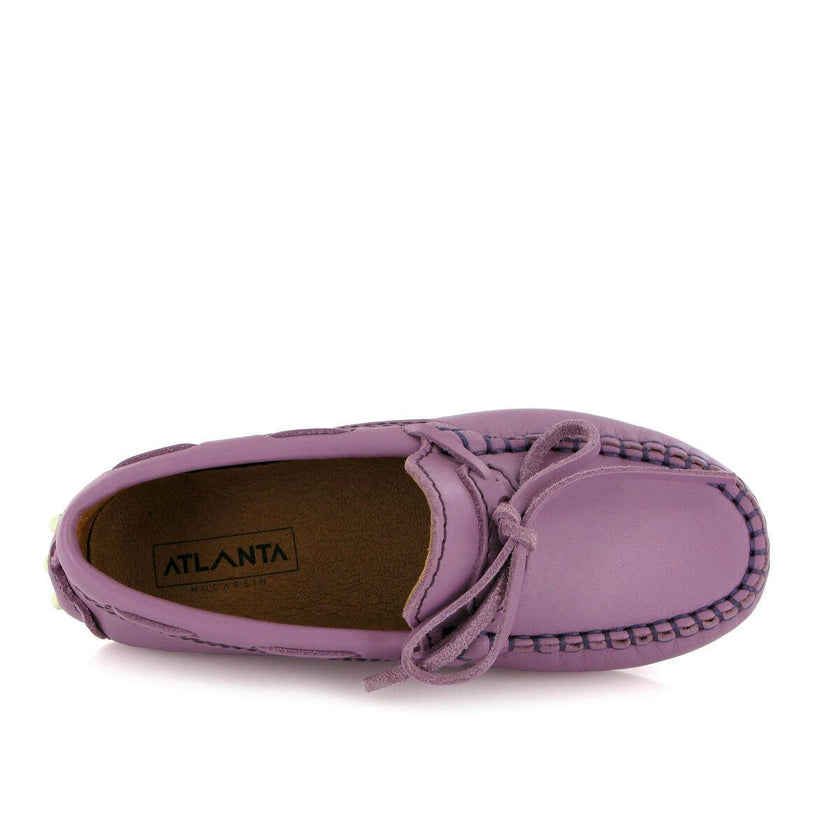 Laces Driver Moccasins, Purple Orquidee Smooth
