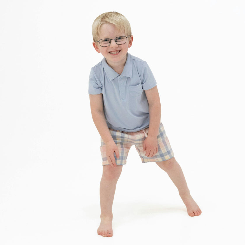 Dusty Plaid - Polo with Casual Short