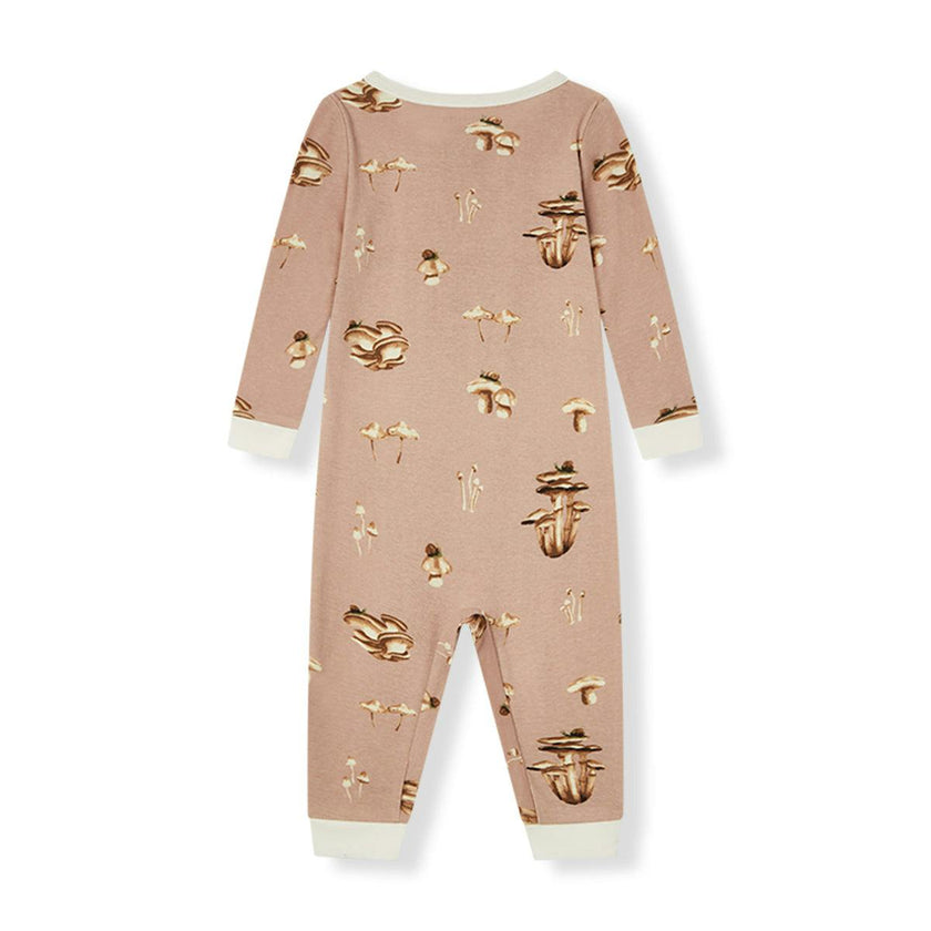 Mushroom Organic Cotton Zipper Pajama