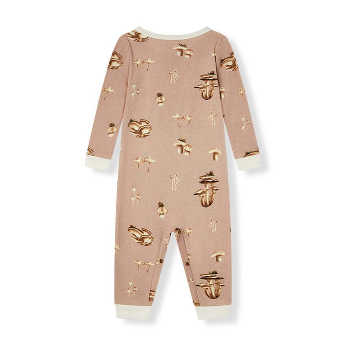 Mushroom Organic Cotton Zipper Pajama