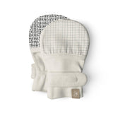 STAY ON 2-PACK MITTS | STORM GRAY + GRIDLOCK — Bamboo Organic Cotton Blend, 0–6M