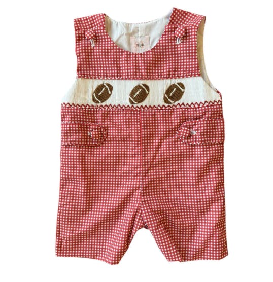 Crimson Gingham Football - Henry Jon Jon