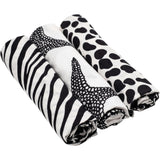 Animal Print Muslin Burp Cloths