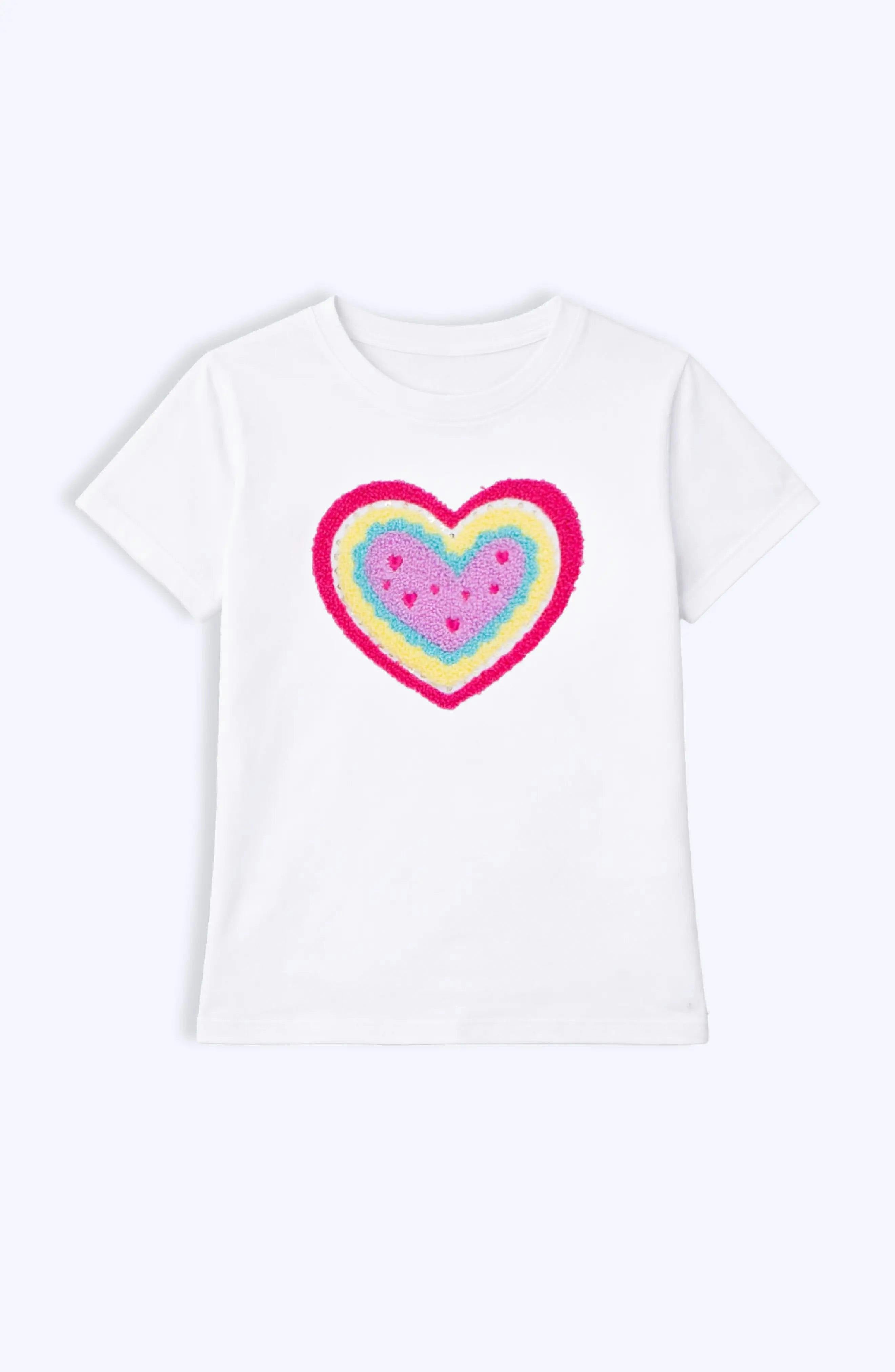 Heart Applique Short Sleeve Tee