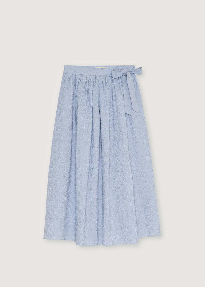 Cloe Woman Long Skirt Summer Midnight Pinstripes
