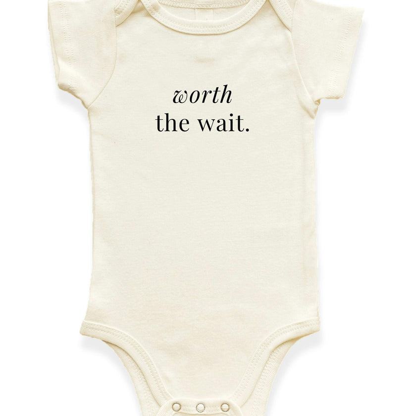 Worth The Wait Organic Cotton Baby Bodysuit