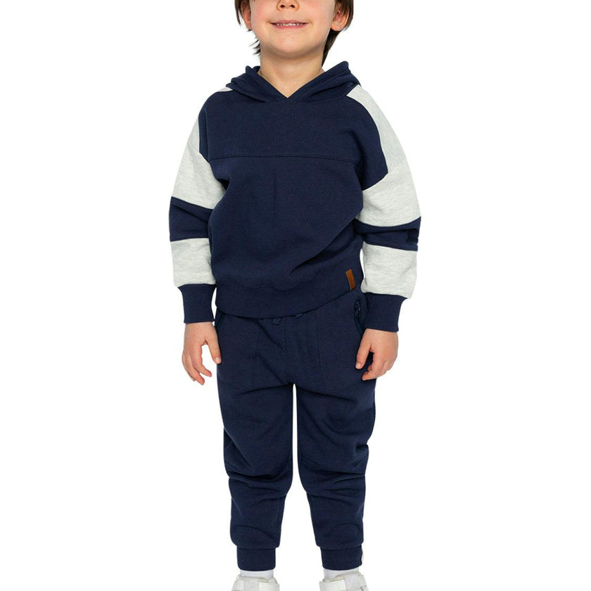 Fleece Sweatpants with Pockets Dark Blue