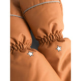 Foxdo Golden Elastic Long Cuff Mittens, Brown