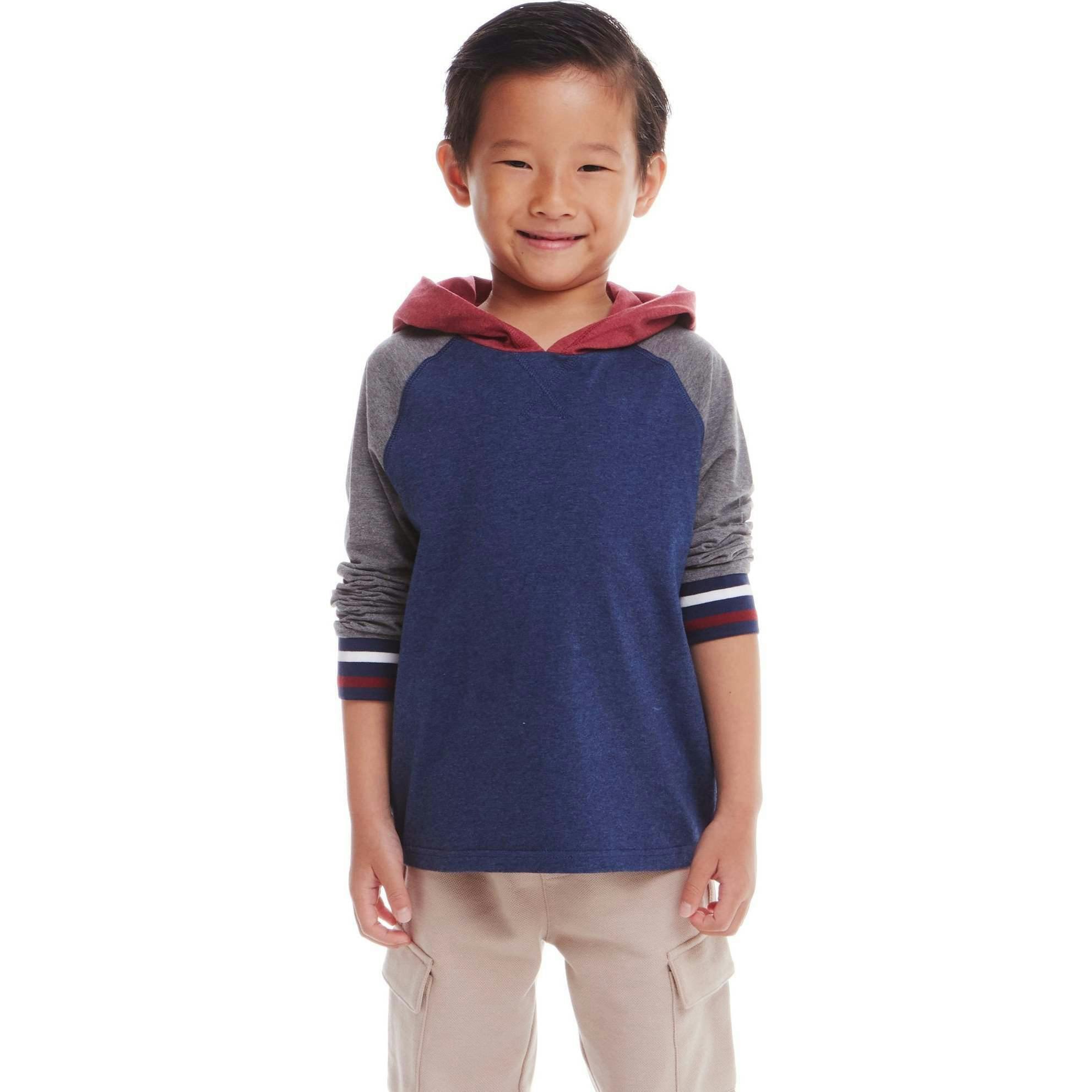 Kids Hooded Colorblocked Jersey Tee