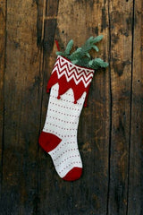 Zig Zag Elf Cuff Stocking