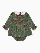 Green Floral Lilly Baby Girl Set