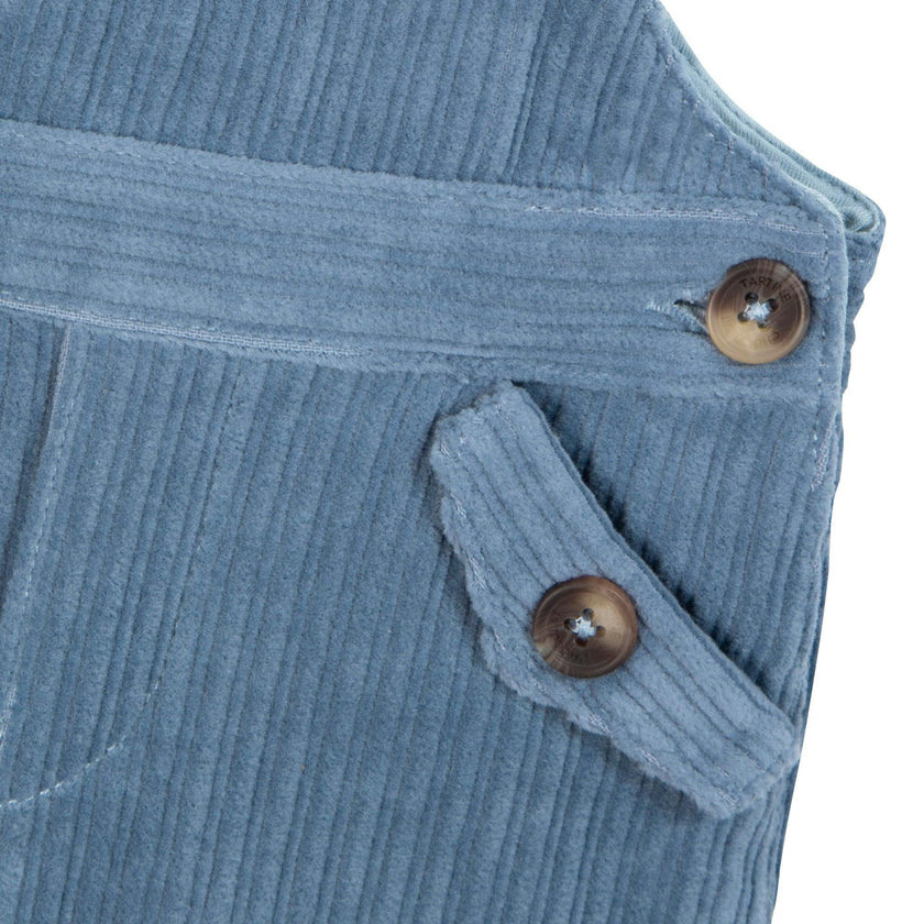 TARTINE ET CHOCOLAT COTTON BABY SALOPETTE - GRAY BLUE