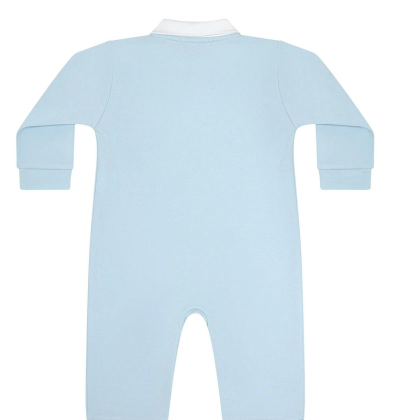 Mini Voyages Embroidery Romper LS