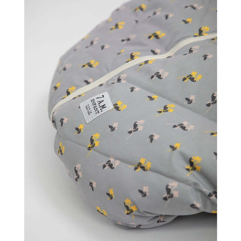 Floral Print Zipped Puffy Car Seat Cocoon