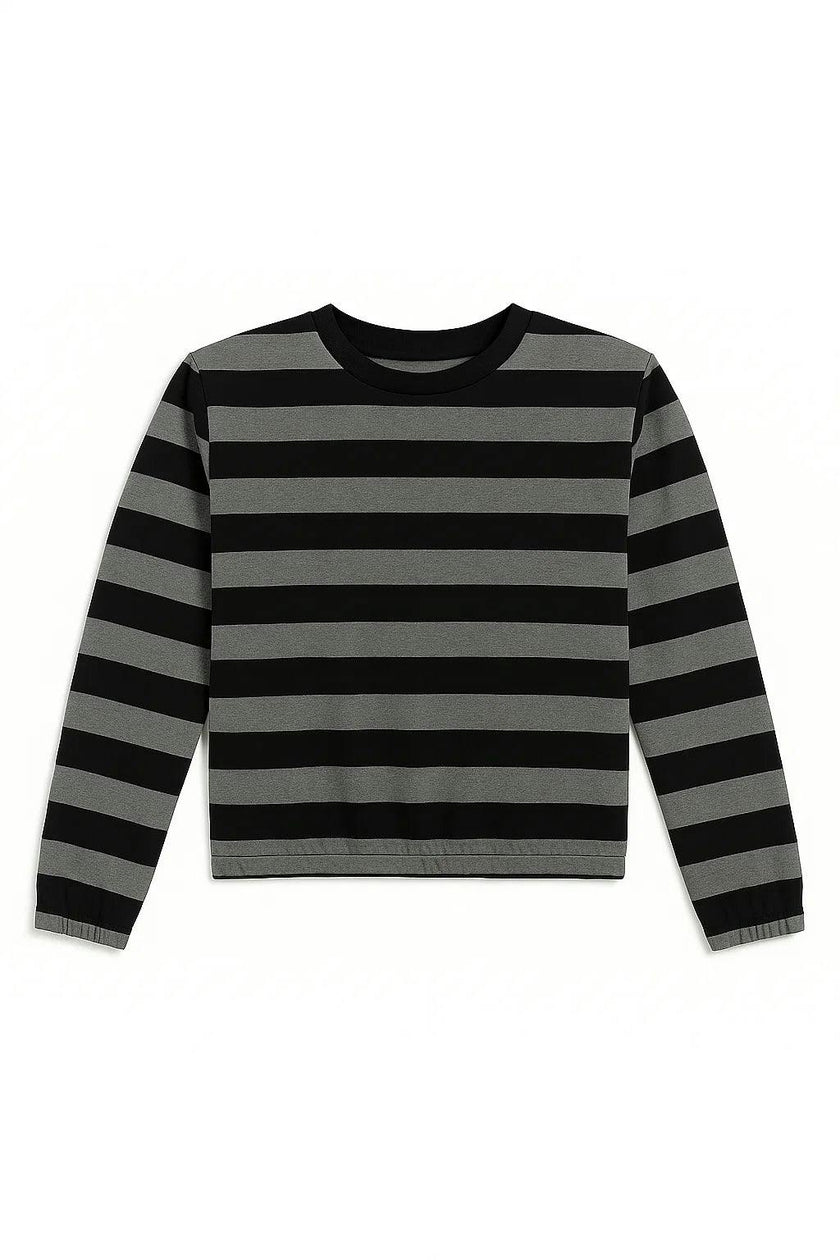 Girls Striped Crew